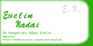 evelin madai business card