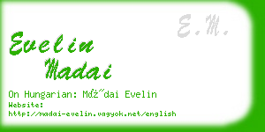 evelin madai business card